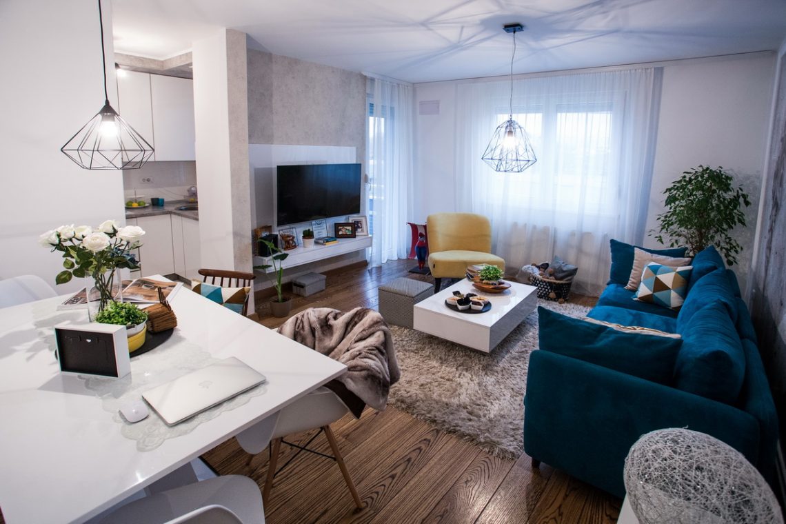 Proiect de design interior modern intr-un apartament cu doua camere ...